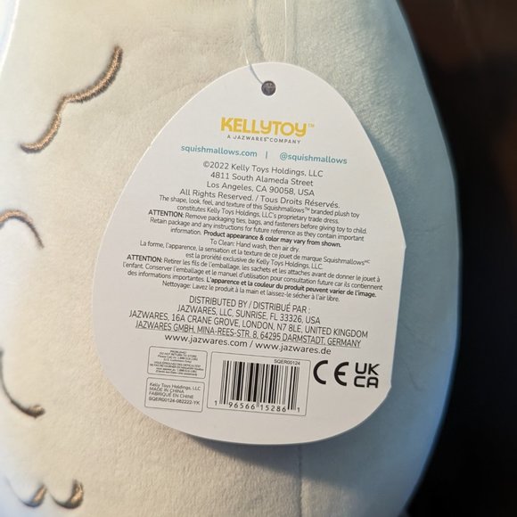 Easter Squishmallows 12” Sophie The Lamb Plush Toy Egg w/Heart 2023 NEW - Picture 6 of 6